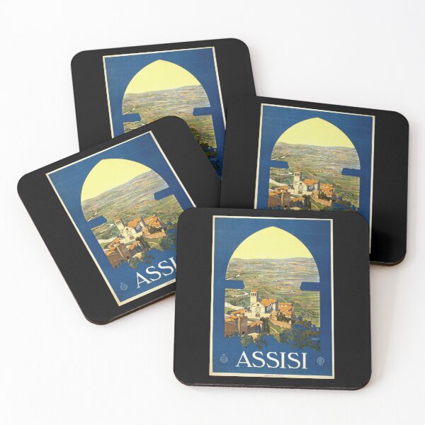 Item preview, Vintage Assisi Travel Poster | Art Deco Style by Vittorio Grassi | Italian Scenic Landscape | Early 20th Century Wall Art designed and sold by artofuniverse.