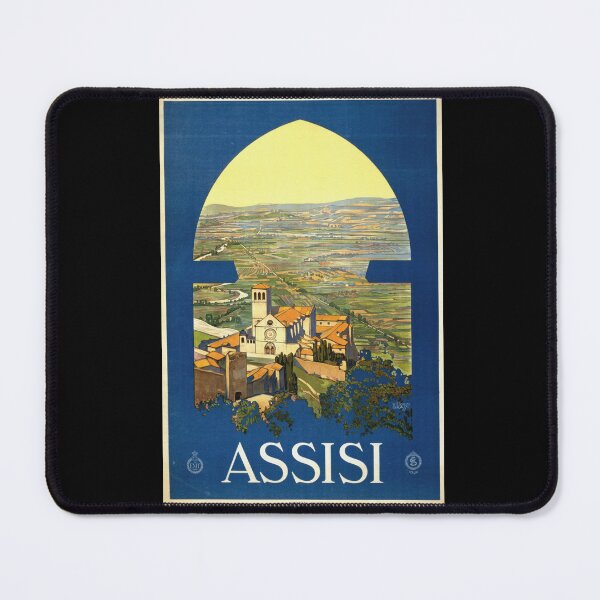 Item preview, Vintage Assisi Travel Poster | Art Deco Style by Vittorio Grassi | Italian Scenic Landscape | Early 20th Century Wall Art designed and sold by artofuniverse.