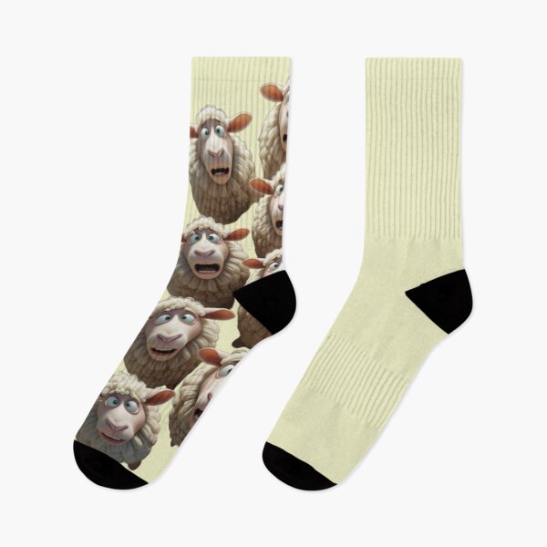 Item preview, Curious Sheep Looking Up – Whimsical Cartoon Design designed and sold by ArghavanMardani.
