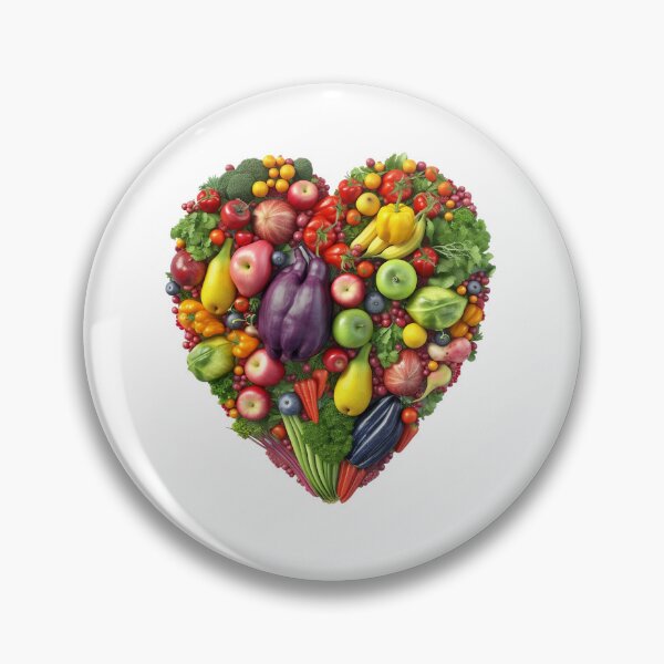Item preview, Heart made of fruits and vegetables isolated  designed and sold by MiraCleAI.