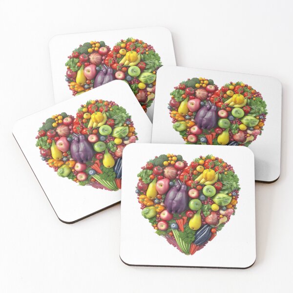 Item preview, Heart made of fruits and vegetables isolated  designed and sold by MiraCleAI.