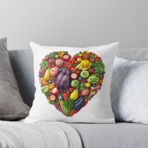 Item preview, Heart made of fruits and vegetables isolated  designed and sold by MiraCleAI.