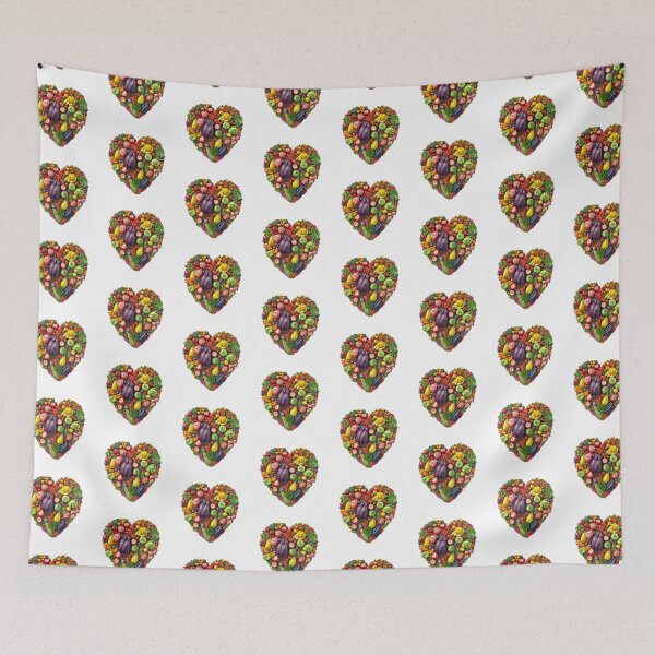 Item preview, Heart made of fruits and vegetables isolated  designed and sold by MiraCleAI.