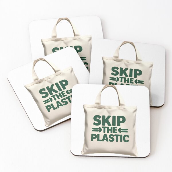 Item preview, Skip The Plastic – Eco Bag Message designed and sold by ASKprints.
