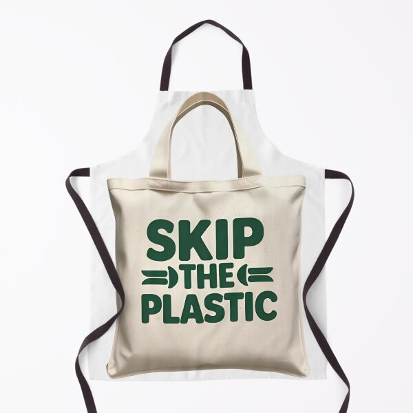 Item preview, Skip The Plastic – Eco Bag Message designed and sold by ASKprints.