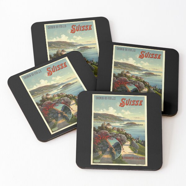 Item preview, Vintage Swiss Travel Poster | Jura-Simplon Railway Art | Romanticized Swiss Landscape | Art Nouveau Poster | Scenic Switzerland designed and sold by artofuniverse.
