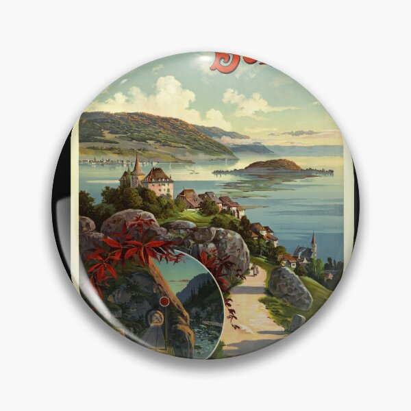 Item preview, Vintage Swiss Travel Poster | Jura-Simplon Railway Art | Romanticized Swiss Landscape | Art Nouveau Poster | Scenic Switzerland designed and sold by artofuniverse.