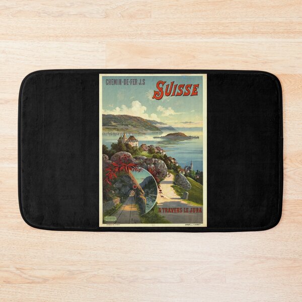 Item preview, Vintage Swiss Travel Poster | Jura-Simplon Railway Art | Romanticized Swiss Landscape | Art Nouveau Poster | Scenic Switzerland designed and sold by artofuniverse.