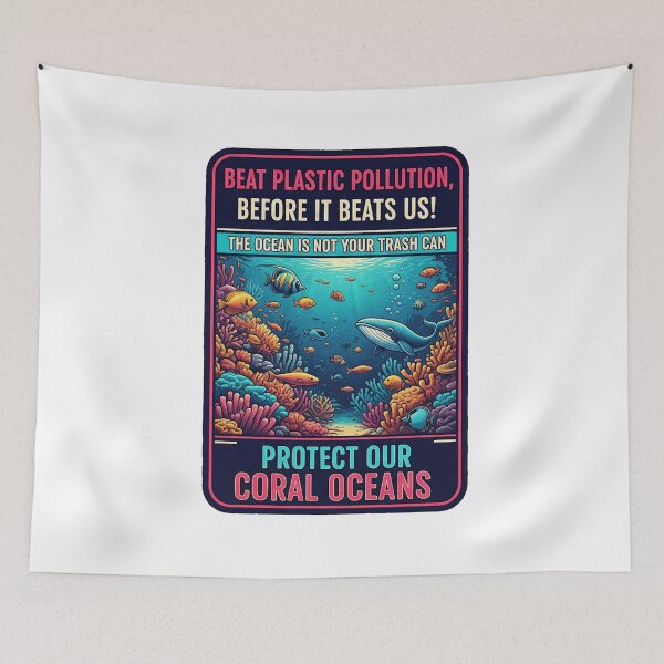 Item preview, Retro 80s Graphic | Ocean and Coral Reef Protection designed and sold by ART-POD-PL.