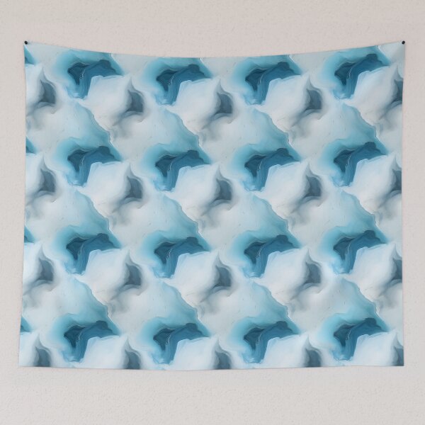 Item preview, Blue and white paint stains texture  designed and sold by MiraCleAI.