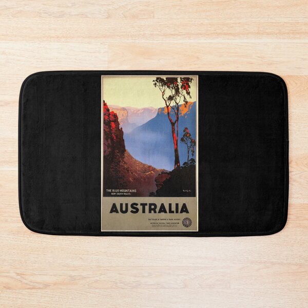 Item preview, Vintage Blue Mountains Travel Poster | Mid-20th Century Art | Australia Scenic Print | Retro Wall Decor | Eucalyptus Forest Landscape designed and sold by artofuniverse.