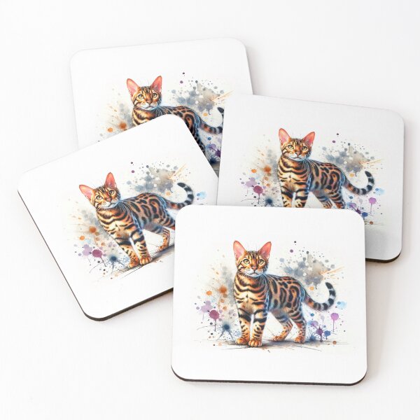 Item preview, Bengal cat in watercolor designed and sold by paulrommer.
