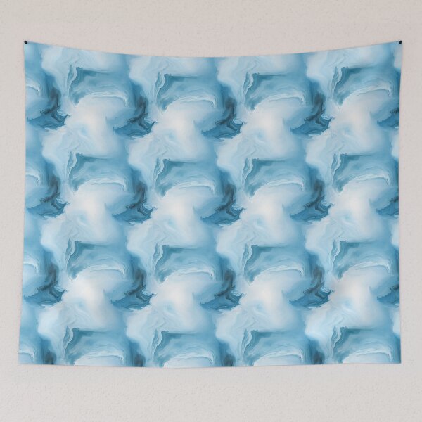 Item preview, Blue and white paint stains texture  designed and sold by MiraCleAI.