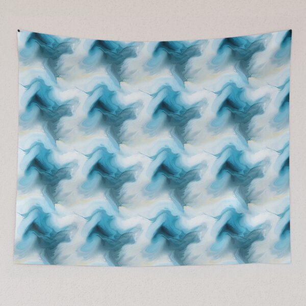 Item preview, Blue and white paint stains texture  designed and sold by MiraCleAI.