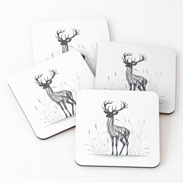 Item preview, Quiet Grace - A Roe Deer Made Of Lines  designed and sold by Domcreations4.