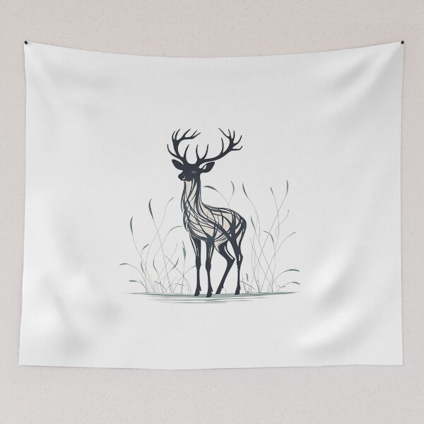 Item preview, Quiet Grace - A Roe Deer Made Of Lines  designed and sold by Domcreations4.