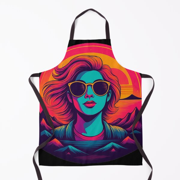 Item preview, Neon 80s Retro Female Portrait Design designed and sold by AnTartstudios.