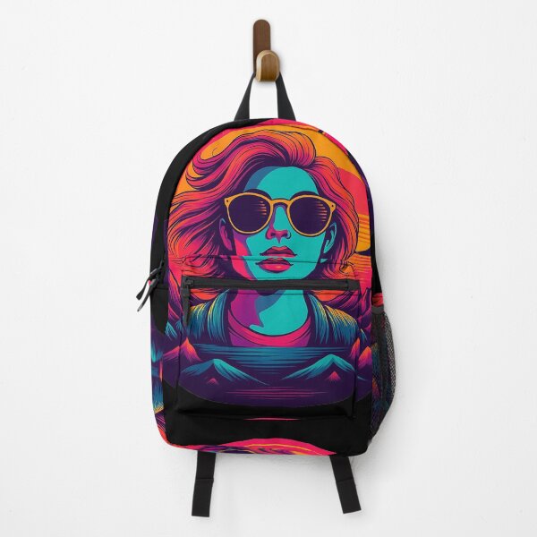 Item preview, Neon 80s Retro Female Portrait Design designed and sold by AnTartstudios.