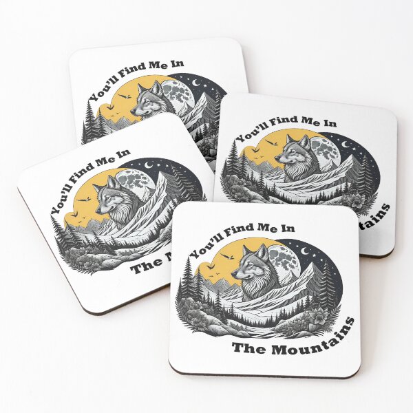 Item preview, You’ll Find Me in the Mountains – Wolf & Wilderness Hiking Design designed and sold by NellyHorse.
