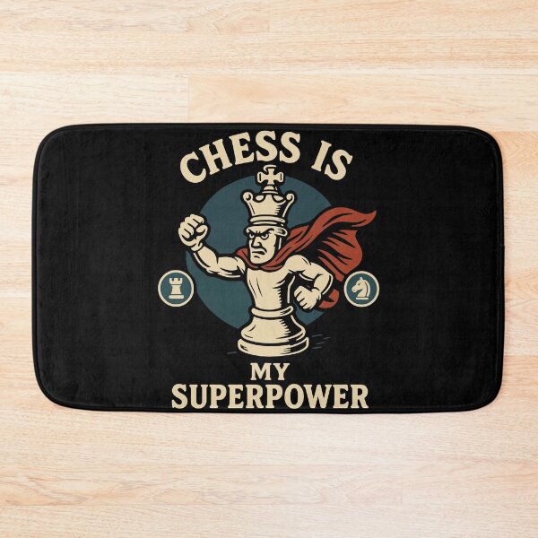 Item preview, Chess Is My Superpower Funny Chess Player Board designed and sold by LuminOrb.