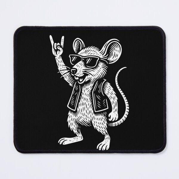 Item preview, Rock Musik Heavy Metal Mouse Funny Retro designed and sold by LuminOrb.