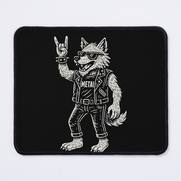 Item preview, Wolf Metal Music Rock Musik Funny Heavy Metal designed and sold by LuminOrb.