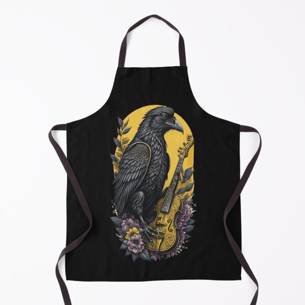 Item preview, Raven’s Lament – Gothic Raven & Violin Tattoo-Style for Music and Bird Lovers designed and sold by NellyHorse.