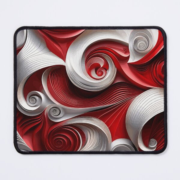 Item preview, Red and White Abstract 2 designed and sold by Vicky Brago-Mitchell®.