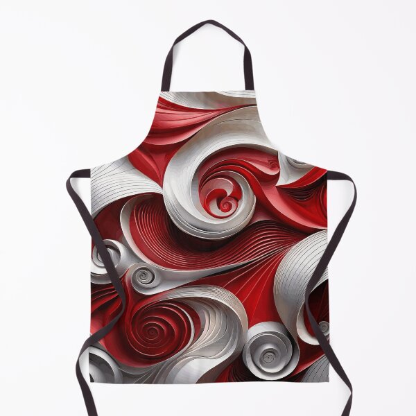 Item preview, Red and White Abstract 2 designed and sold by Vicky Brago-Mitchell®.