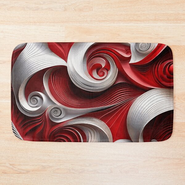 Item preview, Red and White Abstract 2 designed and sold by Vicky Brago-Mitchell®.