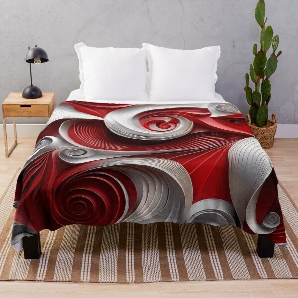 Item preview, Red and White Abstract 2 designed and sold by Vicky Brago-Mitchell®.