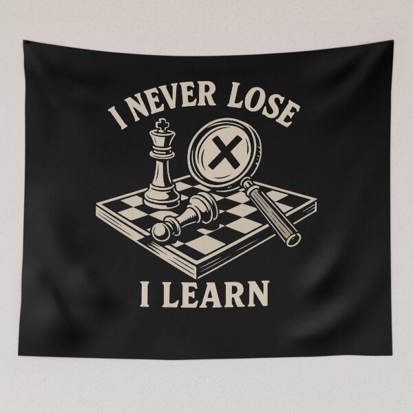 Item preview, I Never Lose I Learn Chess Player Chess Board designed and sold by LuminOrb.