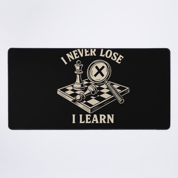 Item preview, I Never Lose I Learn Chess Player Chess Board designed and sold by LuminOrb.