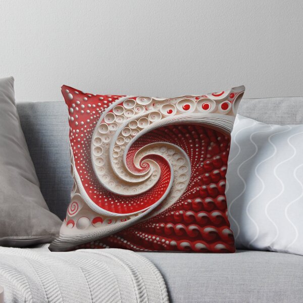 Item preview, Red and White Abstract 4 designed and sold by Vicky Brago-Mitchell®.