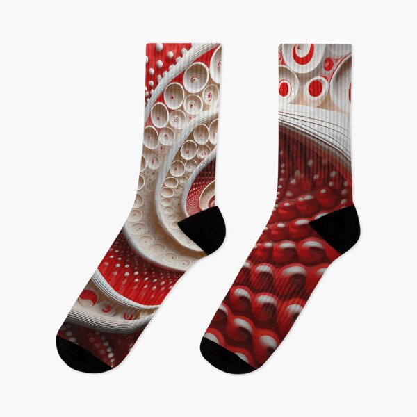 Item preview, Red and White Abstract 4 designed and sold by Vicky Brago-Mitchell®.