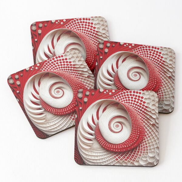 Item preview,  Red and White Abstract 5 designed and sold by Vicky Brago-Mitchell®.