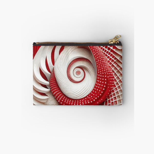 Artikelvorschau, Abstrakte Fibonacci-Kunst in Rot und Weiß 5 entworfen und verkauft von Vicky Brago-Mitchell®.