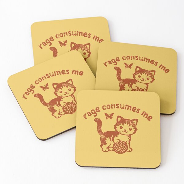 Item preview, Cute Funny Cat Rage Consumes Me Stamped Meme designed and sold by TackyTime.