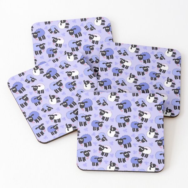 Item preview, Wonky purple sheep on lilac designed and sold by QuirkyCraftz.