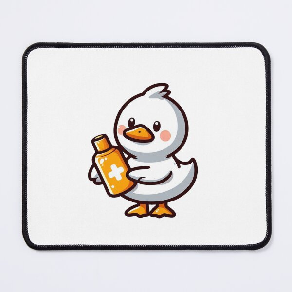 Item preview, Cute Cartoon Duck Applying Sunscreen– Sun Safety Animal Art designed and sold by Confuzz1ed.