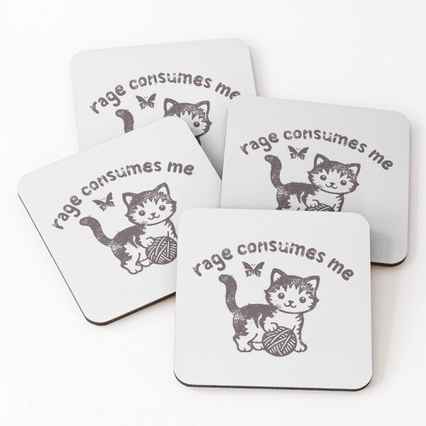 Item preview, Funny Cat Rage Consumes Me Stamped Cute Meme designed and sold by TackyTime.