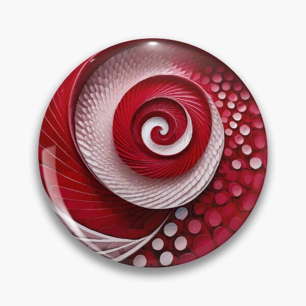 Item preview, Abstract Spiral  Red and White Fibonacci Art 91 designed and sold by Vicky Brago-Mitchell®.