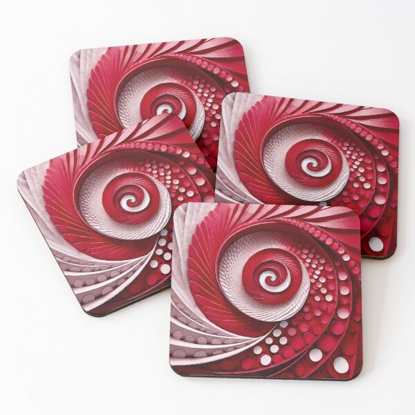 Item preview, Abstract Spiral  Red and White 91 designed and sold by Vicky Brago-Mitchell®.