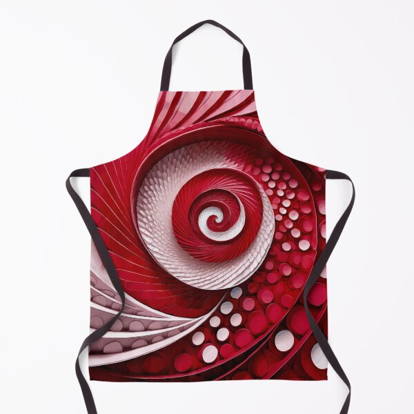 Item preview, Abstract Spiral  Red and White Fibonacci Art 91 designed and sold by Vicky Brago-Mitchell®.
