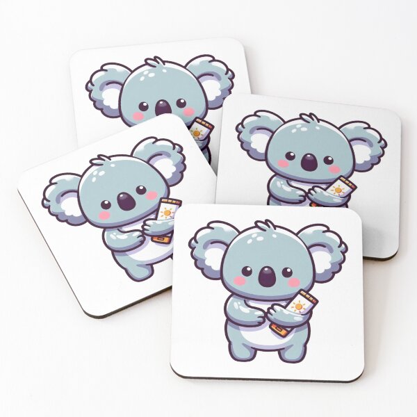 Item preview, Cute Cartoon Koala Applying Sunscreen on Arms – Summer Animal Sticker designed and sold by Confuzz1ed.