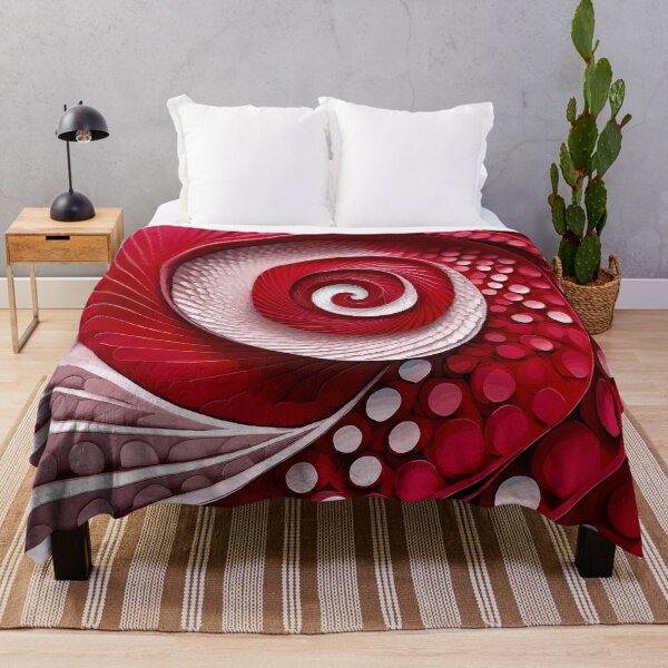 Item preview, Abstract Spiral Red and White 91 designed and sold by Vicky Brago-Mitchell®.