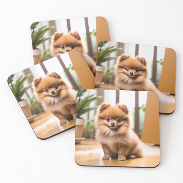 Item preview, Cute Brown Pomeranian Puppy designed and sold by DekorinKu.