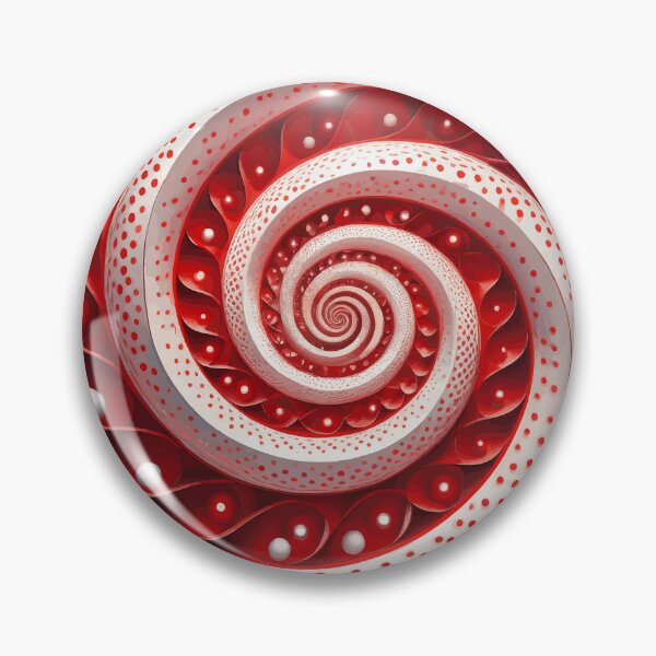 Item preview, Abstract Spiral  Red and White Fibonacci Art 98 designed and sold by Vicky Brago-Mitchell®.