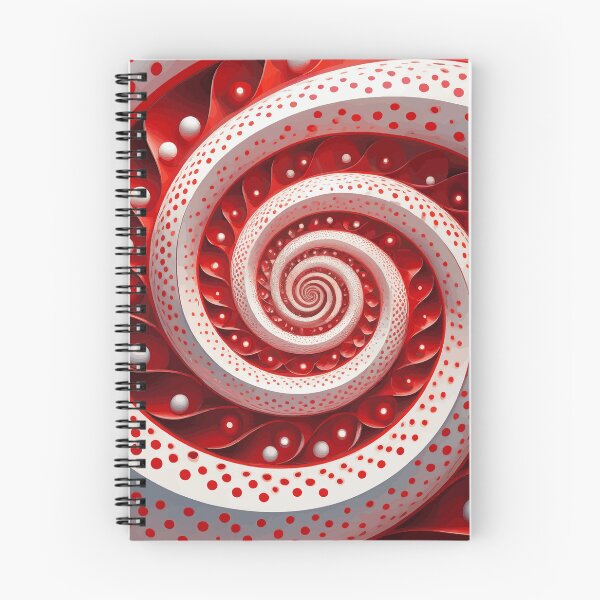 Item preview, Abstract Spiral  Red and White Fibonacci Art 98 designed and sold by Vicky Brago-Mitchell®.