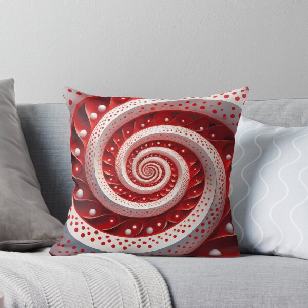 Item preview, Abstract Spiral  Red and White Fibonacci Art 98 designed and sold by Vicky Brago-Mitchell®.